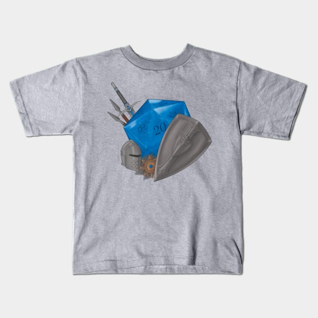 Paladin 20 Kids T-Shirt by JadedWolvesArt